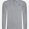 Lyle & Scott Longsleeve Polo's LS polo shirt - mid grey marl