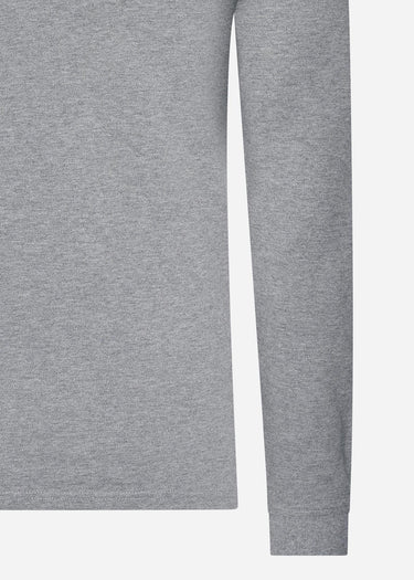 Lyle & Scott Longsleeve Polo's LS polo shirt - mid grey marl