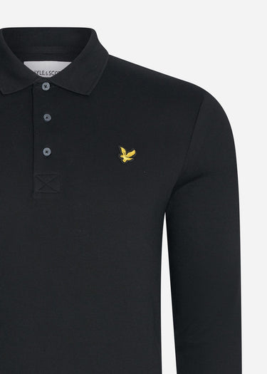 Lyle & Scott Longsleeve Polo's LS polo shirt - jet black