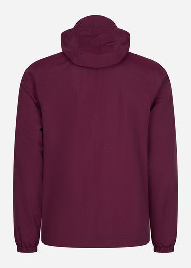 Lyle & Scott Jassen Zip through hooded jacket - burgundy