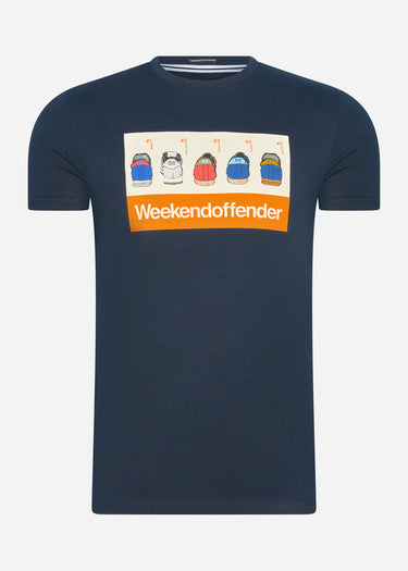 Weekend Offender T-shirts Trainer spotting - navy