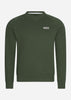 Barbour International Truien Essential crew neck sweat - kombu green