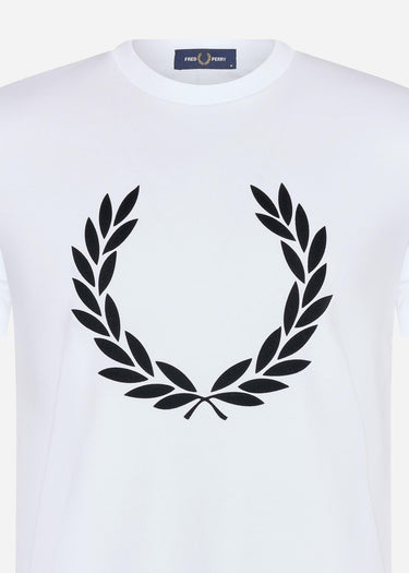 Fred Perry T-shirts  Flock laurel wreath t-shirt - white