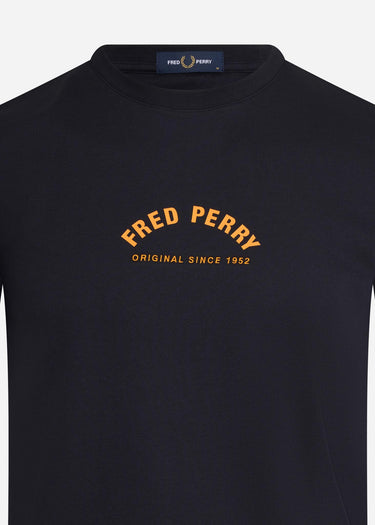 Fred Perry T-shirts  Arch branding t-shirt - navy
