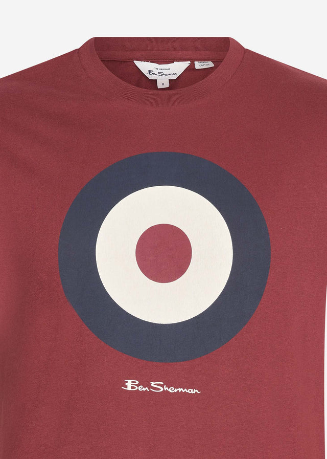 Ben Sherman T-Shirts Signature target tee - claret