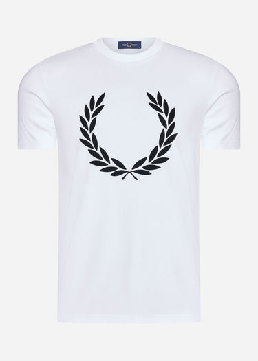 Fred Perry T-shirts  Flock laurel wreath t-shirt - white