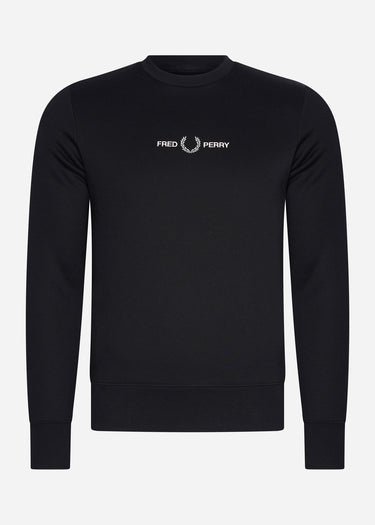 Fred Perry Truien Embroidered sweatshirt - black