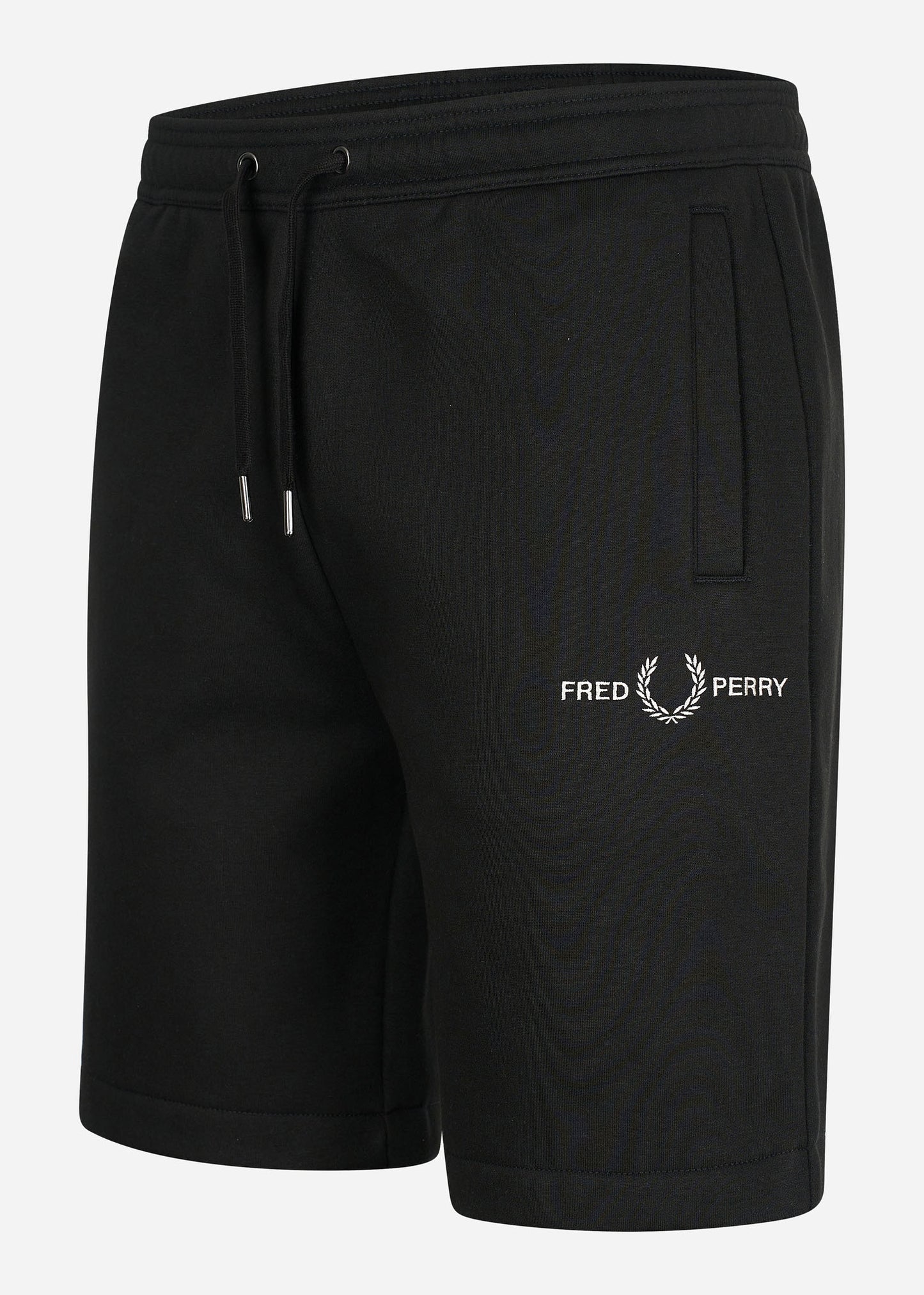 Fred Perry Korte Broeken Embroidered sweat short - black