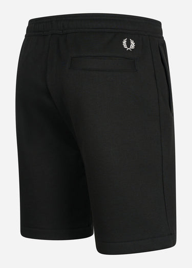 Fred Perry Korte Broeken  Embroidered sweat short - black