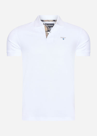 Barbour Polo's Tartan pique polo shirt - white dress