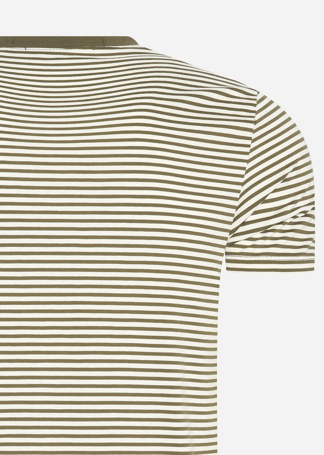 Fred Perry T-Shirts Two colour stripe t-shirt - military green