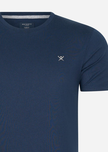 Hackett London T-shirts  Embroidered logo t-shirt - navy grey