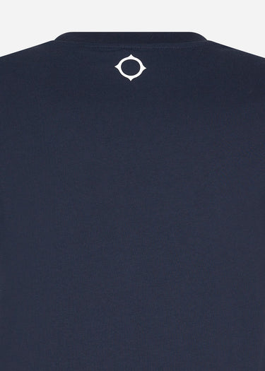 MA.Strum T-shirts MA.Strum chest print tee - ink navy