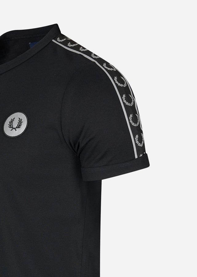 Fred Perry T-Shirts Reflective detail ringer tee - black reflective