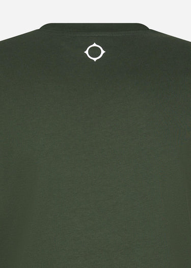 MA.Strum T-shirts Half body print tee - oil slick