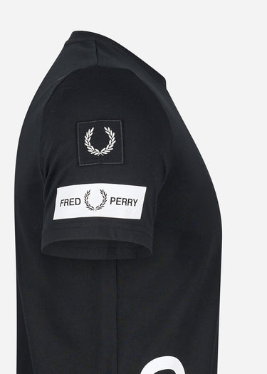 Fred Perry T-shirts Bold branding t-shirt - black
