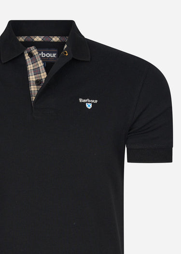Barbour Polo's Tartan pique polo - black stone