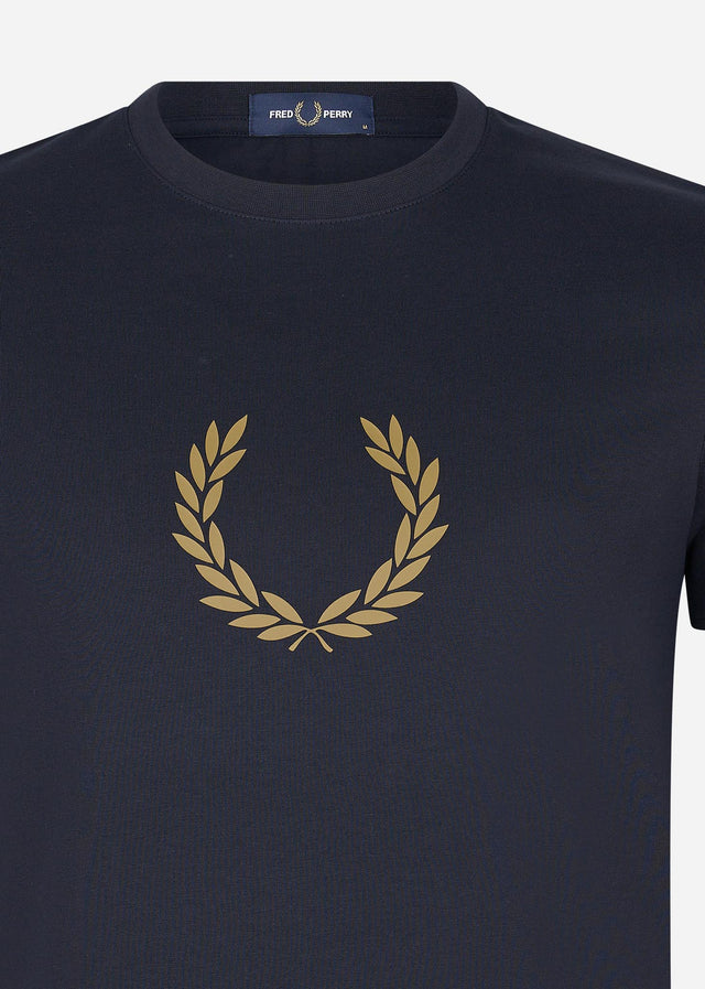 Fred Perry T-Shirts Laurel wreath graphic t-shirt - navy