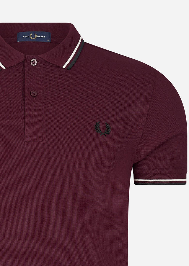 Fred Perry Poloshirts Twin tipped fred perry shirt - oxblood ecru black