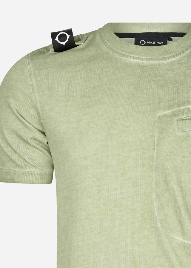MA.Strum T-Shirts Oil wash tee shirt - tea