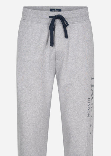 Hackett London Broeken  Terry logo joggers - light grey marl
