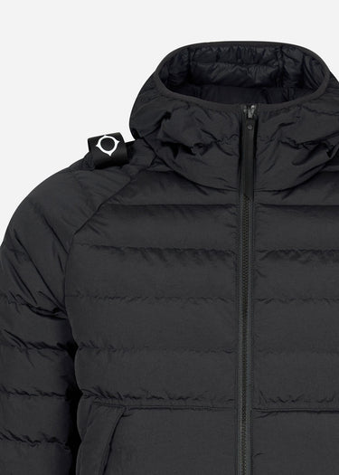 MA.Strum Jassen  Hooded down jacket - jet black