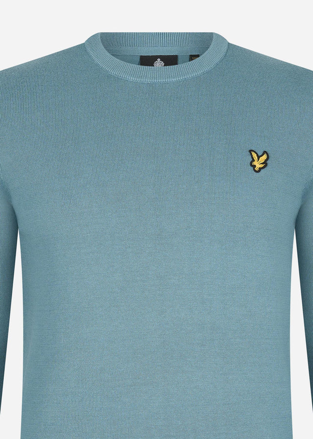 Lyle & Scott Pullover Cotton crew neck jumper - skipton blue