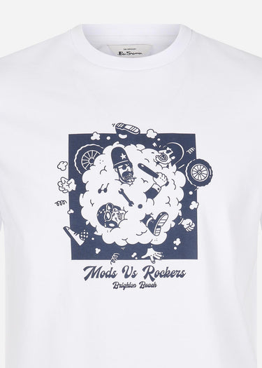 Ben Sherman T-shirts Mods v rockers - white