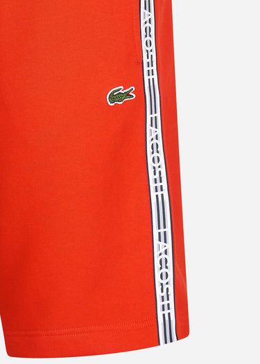 Lacoste Korte Broeken Contrast stripe shorts - corrida