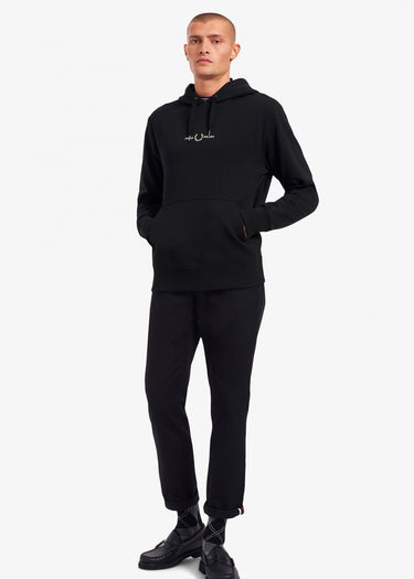 Fred Perry Hoodies  Embroidered hooded sweatshirt - black
