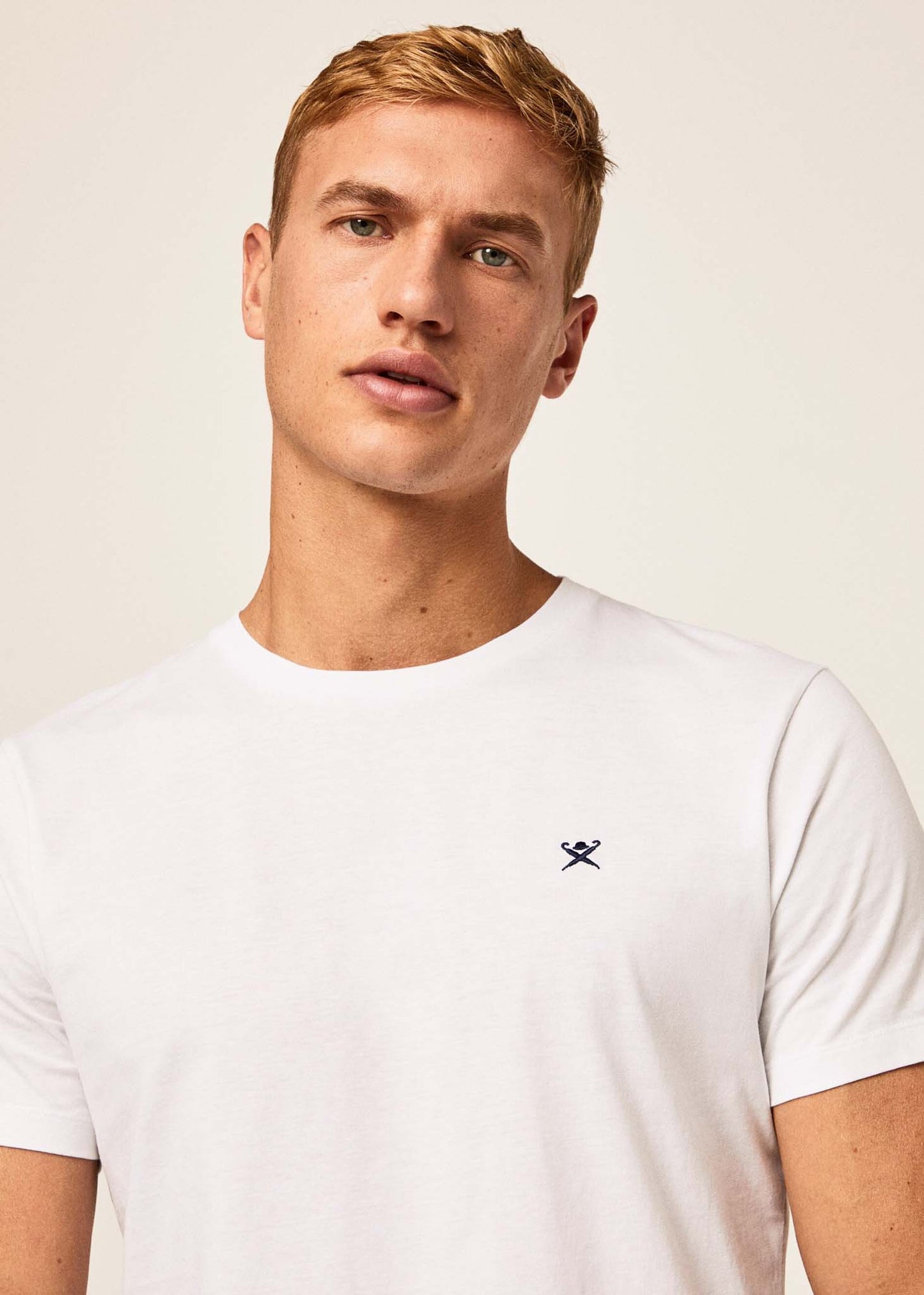 Hackett London T-shirts Embroidered logo t-shirt - white