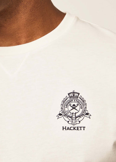 Hackett London T-shirts Heritage logo tee - white