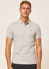 Hackett London Polo's Cotton pique polo shirt - light grey marl