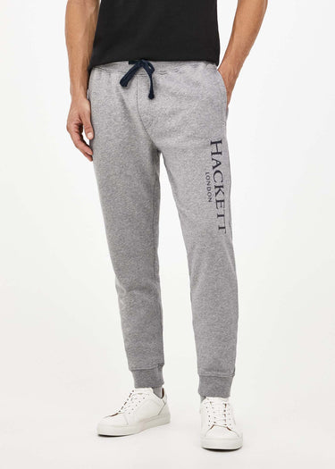 Hackett London Broeken  Terry logo joggers - light grey marl