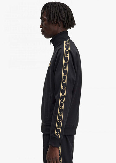 Fred Perry Vesten  Seasonal taped track jacket - black gold