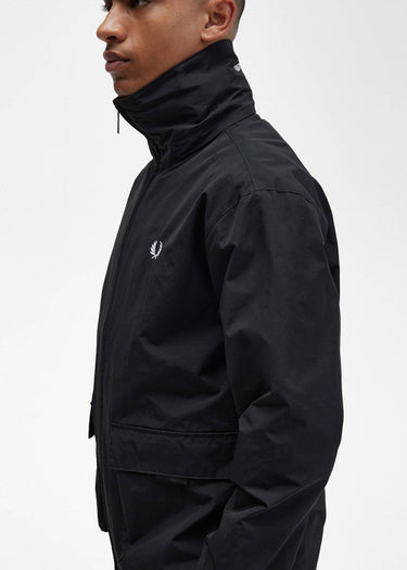 Fred Perry Jassen Patch pocket zip through jacket - black