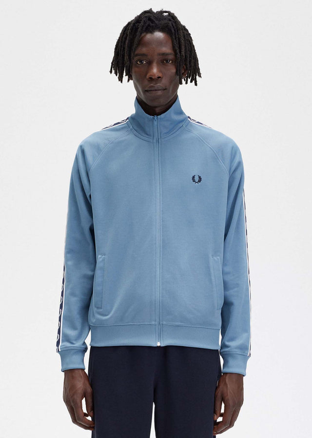 Fred Perry Sweatjacken Contrast tape track jacket - ash blue navy
