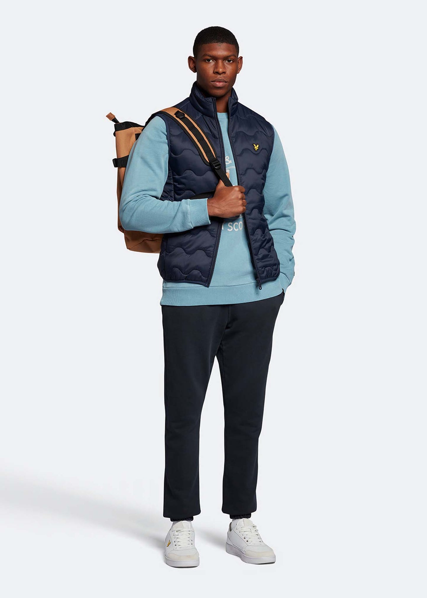 Lyle & Scott Bodywarmers Crest quilted gilet - dark navy