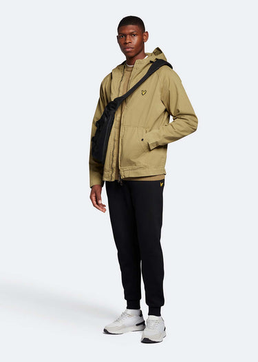 Lyle & Scott Jassen Garment dyed zip through jacket - seaweed
