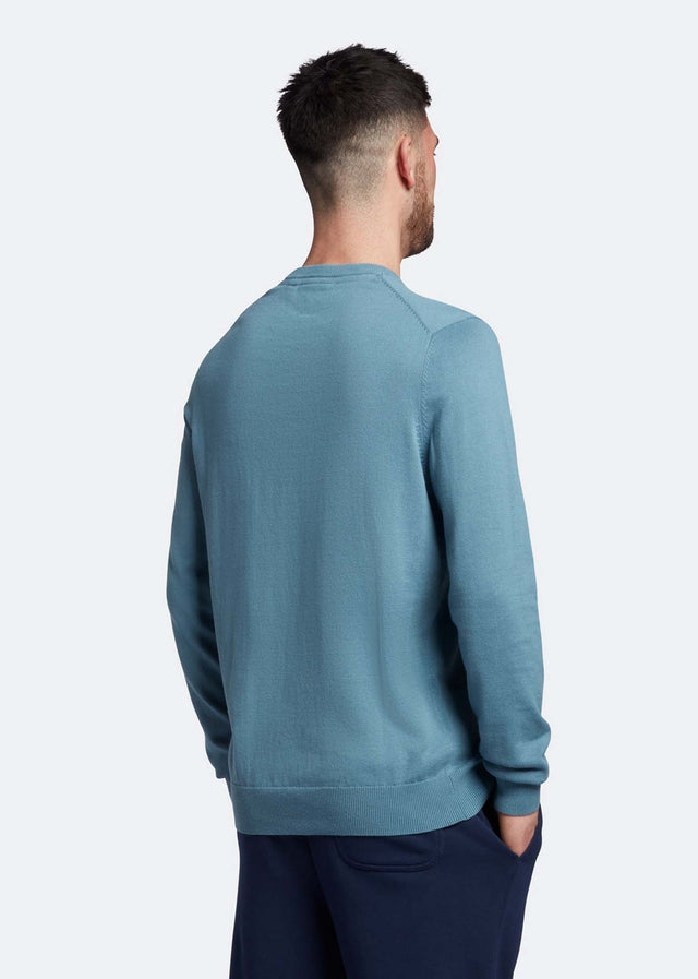 Lyle & Scott Pullover Cotton crew neck jumper - skipton blue