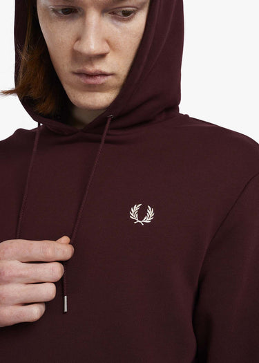 Fred Perry Hoodies Tipped hooded sweatshirt - oxblood