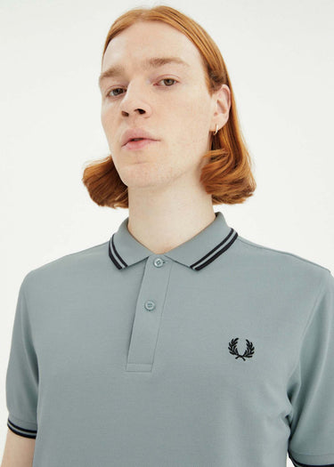 Fred Perry Polo's Twin tipped fred perry shirt - silver blue black