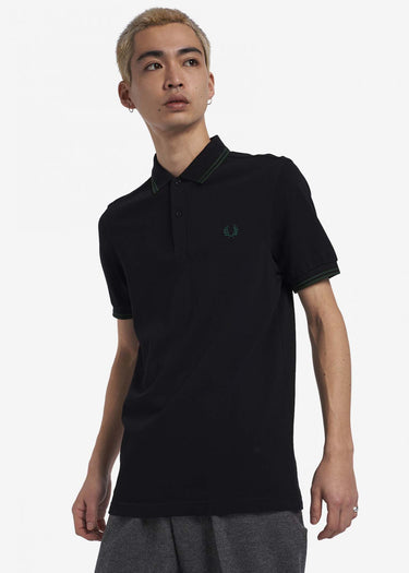 Fred Perry Polo's Twin tipped fred perry shirt - black ivy