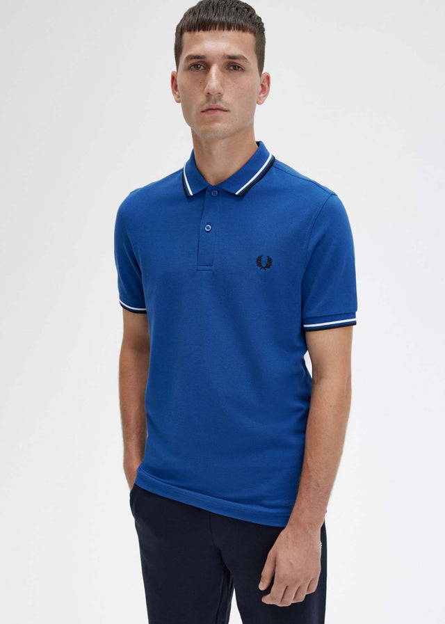 Fred Perry Poloshirts Twin tipped fred perry shirt - shaded cobalt