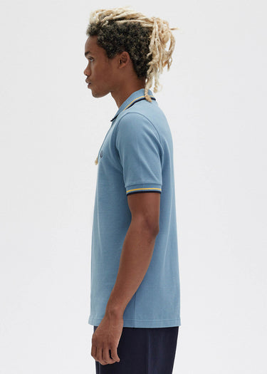 Fred Perry Polo's Twin tipped fred perry shirt - ash blue golden hour navy