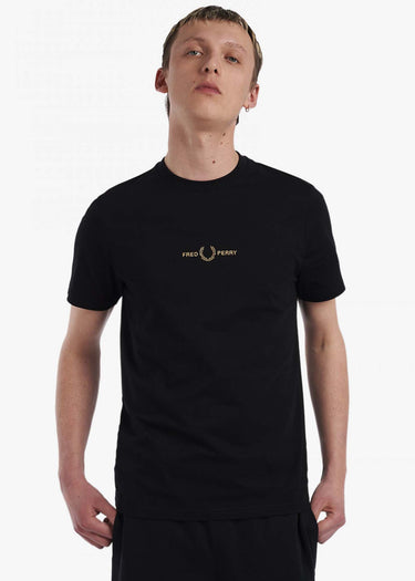 Fred Perry T-shirts Embroidered t-shirt - black