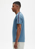 Fred Perry T-shirts Contrast tape ringer t-shirt - ash blue navy