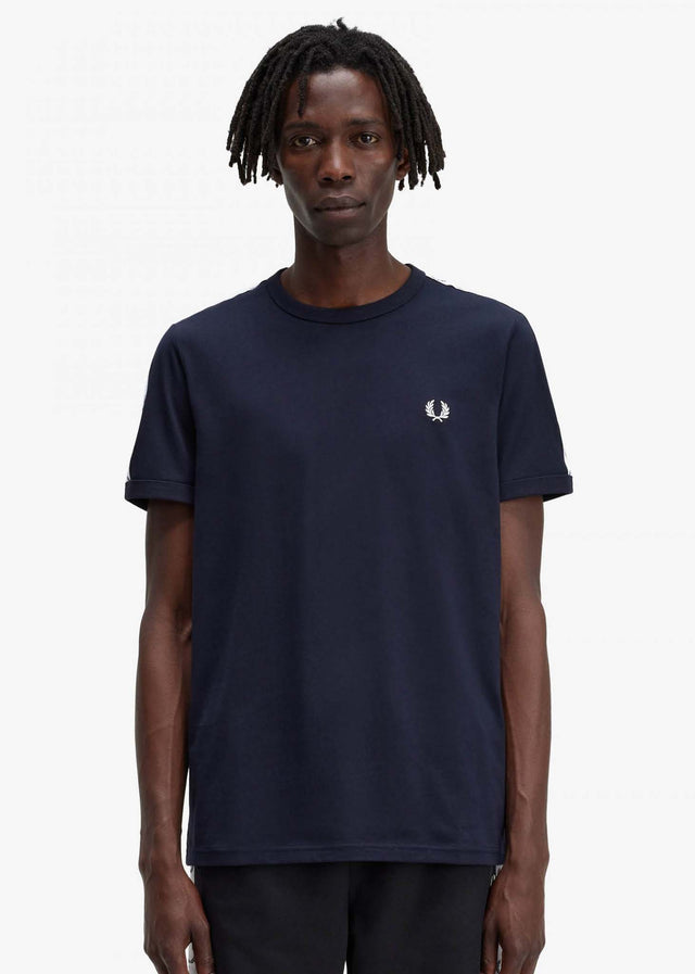 Fred Perry T-Shirts Taped ringer t-shirt - navy