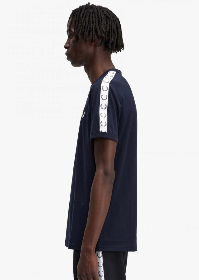 Fred Perry T-Shirts Taped ringer t-shirt - navy