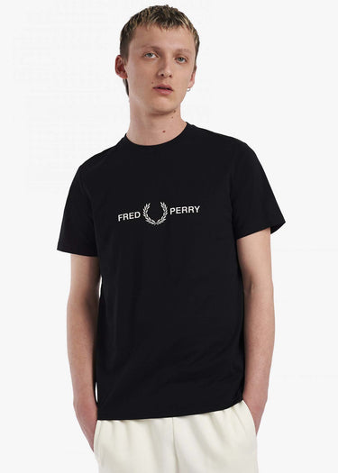 Fred Perry T-shirts Graphic branded t-shirt - black